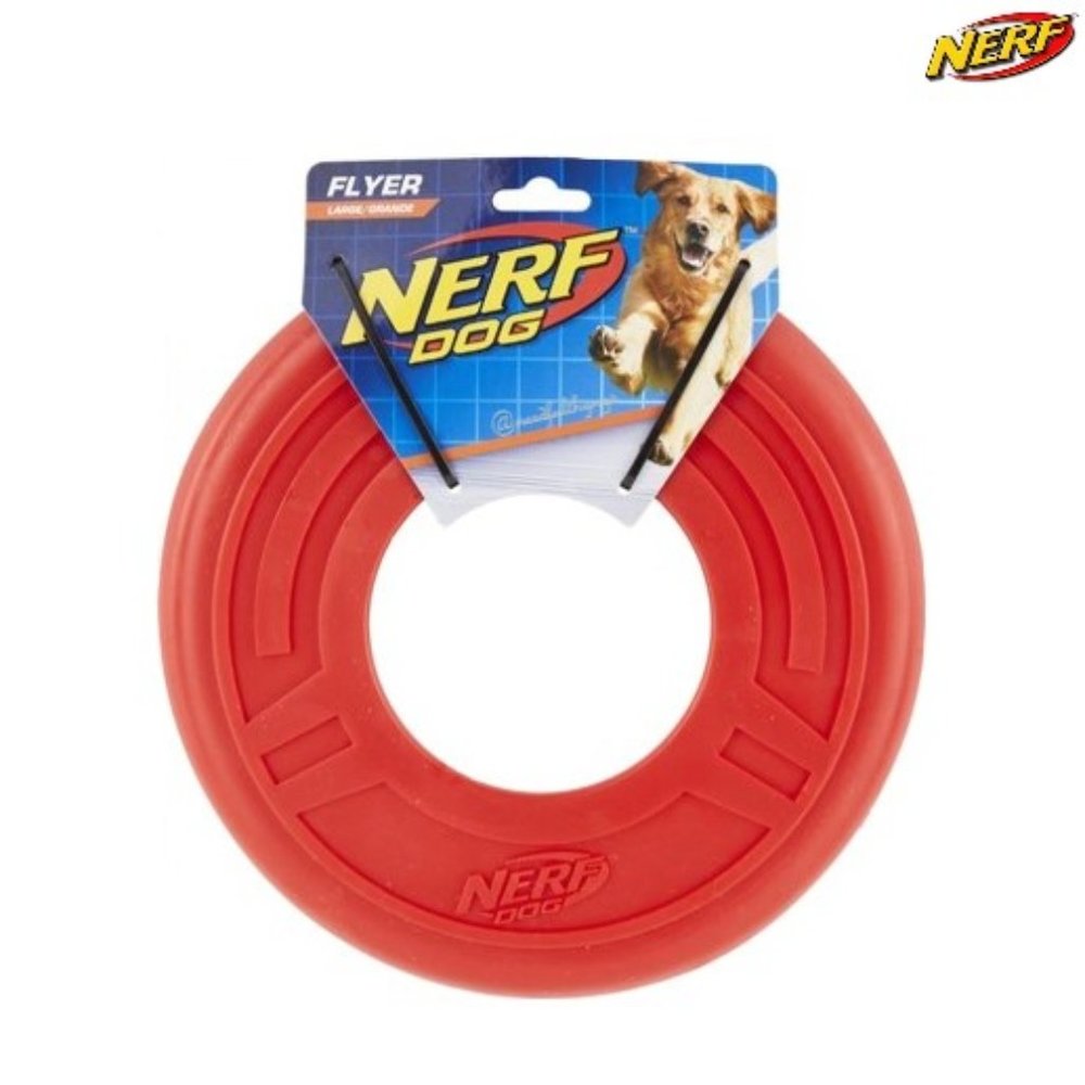 ⛔️SOLD⛔️ NERF DOG Atomic Flyer Dog Toy, Frisbee,  Large 10" Diameter Red NWT - Picture 9 of 9